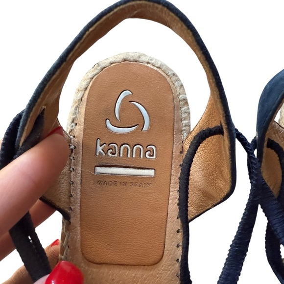 Kanna Espadrille Sandals from Anthropologie Navy Suede Size 39 (US 8.5–9) - Picture 4 of 6
